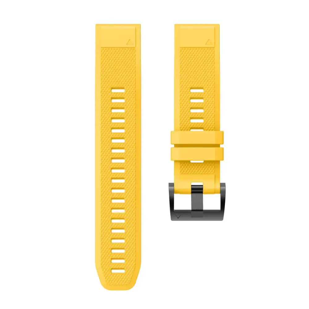 22mm Silicone Band for Garmin Fenix 5/5 Plus/6 – Sweat-Proof, Hypoallergenic Wrist Strap with Metal Buckle