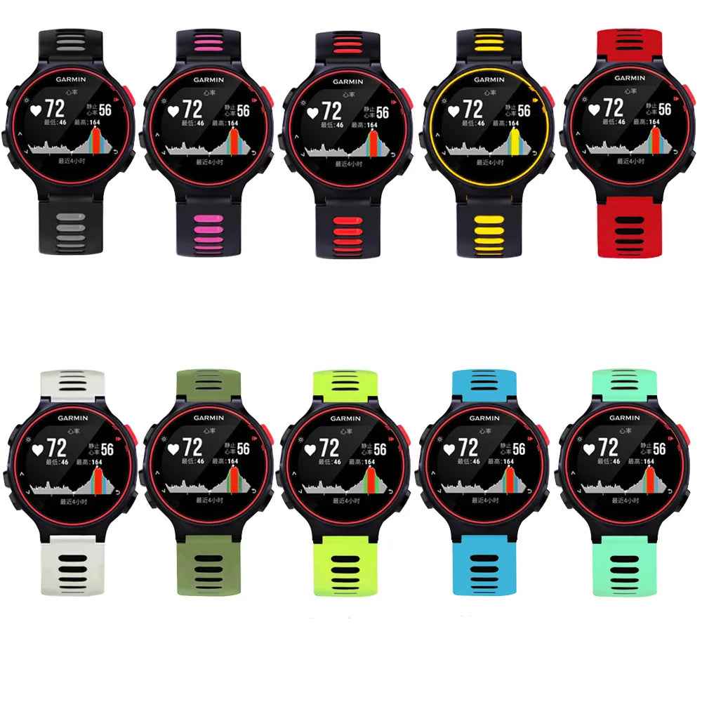 Quick Release 22mm Silicone Band - Vibrant for Forerunner 735XT