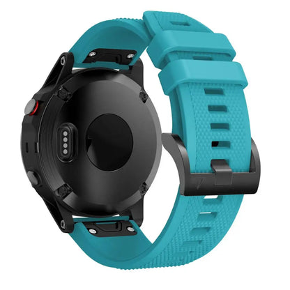 22mm Silicone Band for Garmin Fenix 5/5 Plus/6 – Sweat-Proof, Hypoallergenic Wrist Strap with Metal Buckle