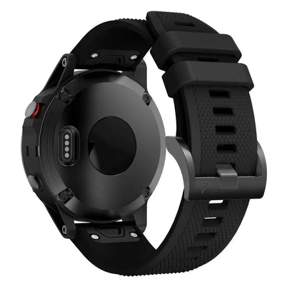 22mm Silicone Band for Garmin Fenix 5/5 Plus/6 – Sweat-Proof, Hypoallergenic Wrist Strap with Metal Buckle