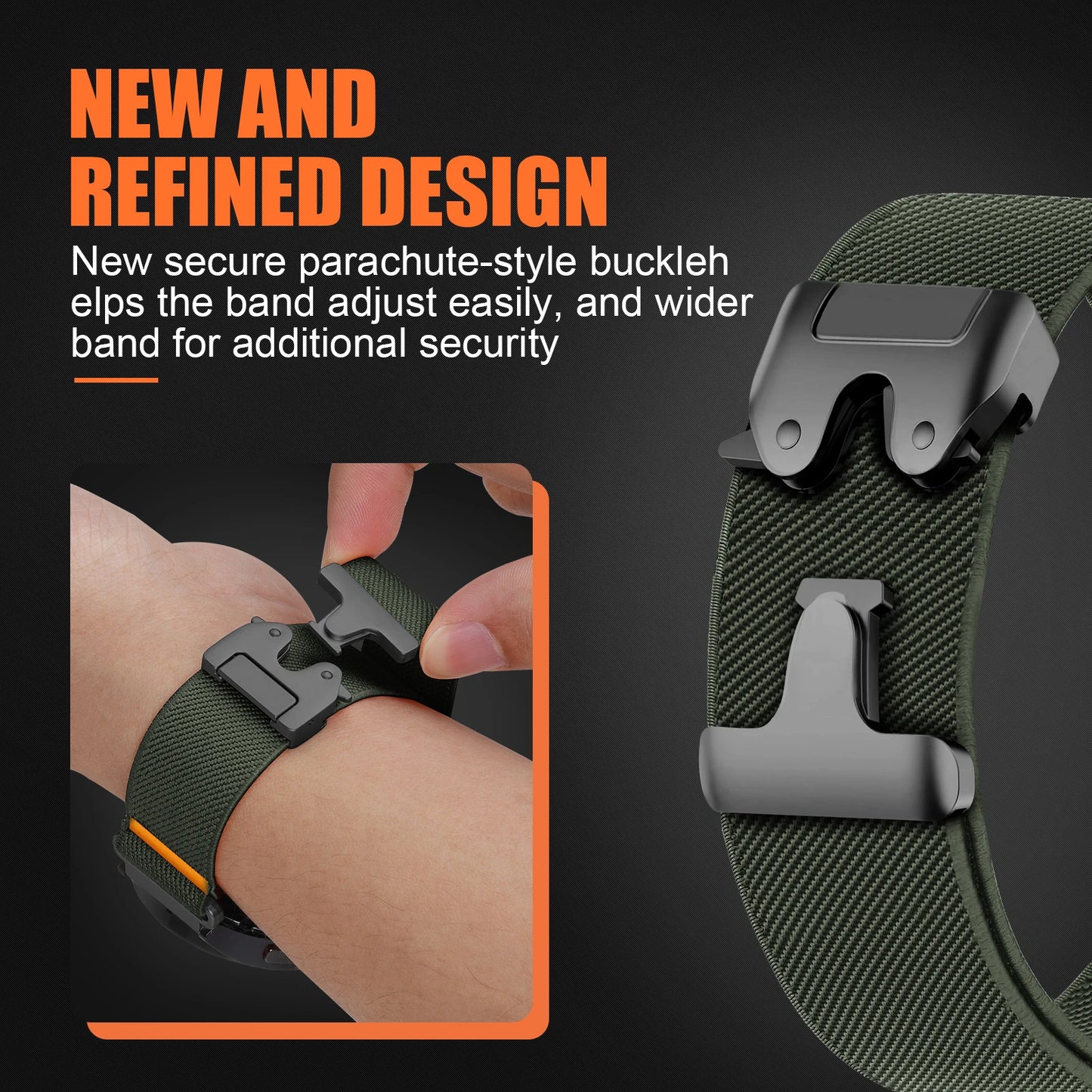 22mm Nylon Band for Garmin Fenix 8/7/6/5 – Quick Fit, Breathable Strap