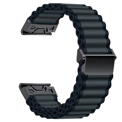 26mm Nylon Band for Garmin Fenix 8/6X/7X/5X Plus – Breathable, Woven Strap for Endurance Athletes