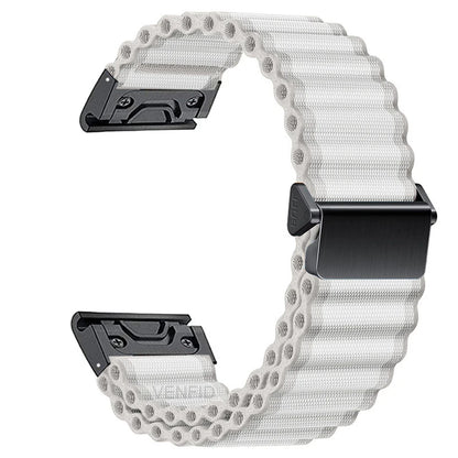 26mm Nylon Band for Garmin Fenix 8/6X/7X/5X Plus – Breathable, Woven Strap for Endurance Athletes
