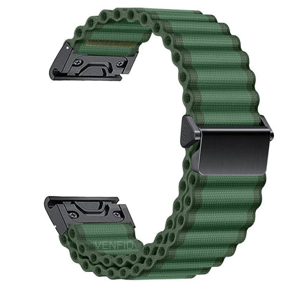 26mm Nylon Band for Garmin Fenix 8/6X/7X/5X Plus – Breathable, Woven Strap for Endurance Athletes